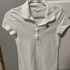 Aeropostale Womens White Uniform Polo